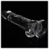 Lovetoy Flawless Clear - dildo med sugekop - 19 cm - gennemsigtig