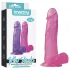 Lovetoy Jelly Studs - dildo med sugekop - 20 cm - pink