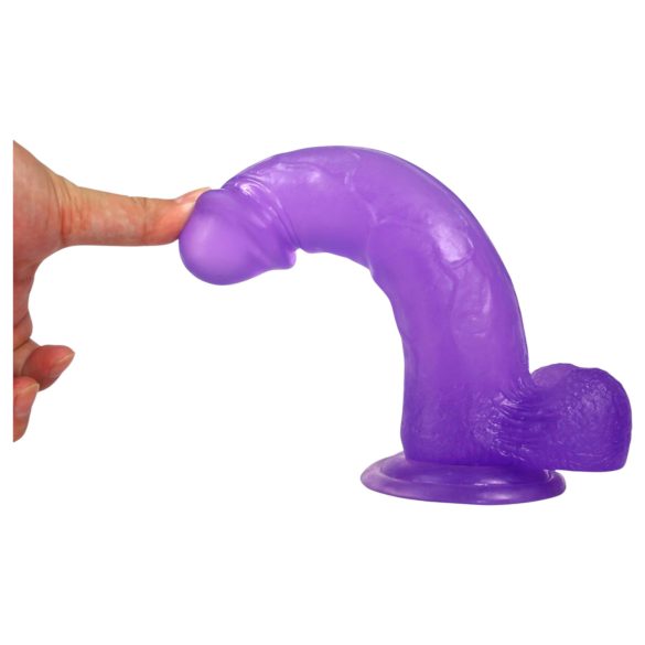 Lovetoy - dildo med sugekop - realistisk - 20cm lilla