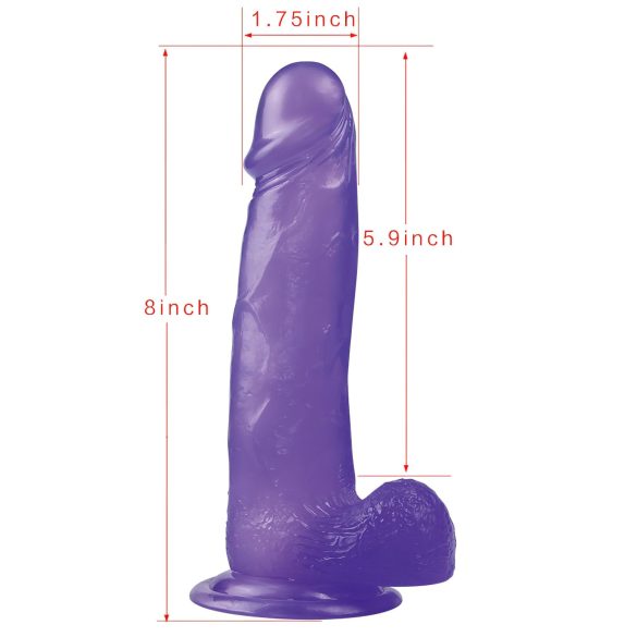 Lovetoy - dildo med sugekop - realistisk - 20cm lilla
