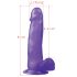 Lovetoy - dildo med sugekop - realistisk - 20cm lilla