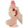 Lovetoy Sliding-Skin - dildo med dobbelt lag - 18cm - natur