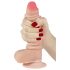 Lovetoy Sliding-Skin - dildo med dobbelt lag - 18cm - natur