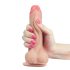 Lovetoy Sliding-Skin - dildo med dobbelt lag - 18cm - natur