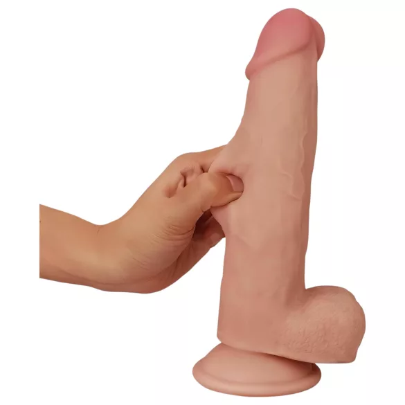 Lovetoy Sliding-Skin - realistisk dildo - dobbeltsjikt - 21cm - natur
