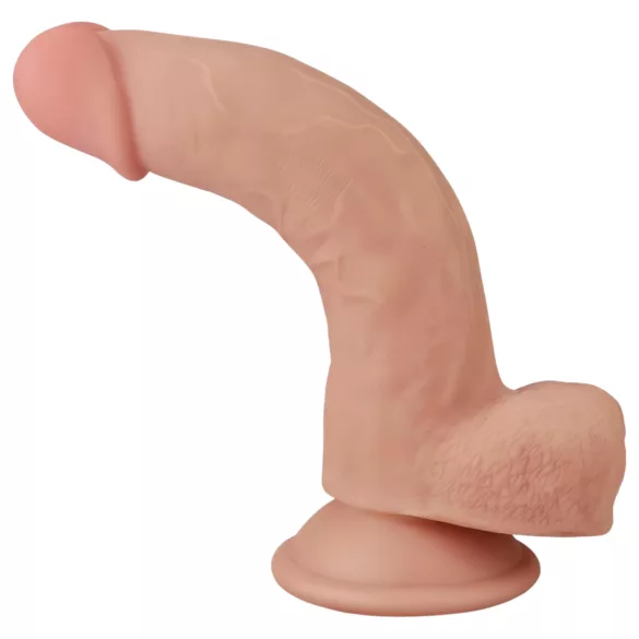 Lovetoy Sliding-Skin - realistisk dildo - dobbeltsjikt - 21cm - natur