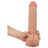 Lovetoy Sliding-Skin - dildo med dobbelt lag - 23cm - natur