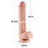Lovetoy Sliding-Skin - dildo med dobbelt lag - 23cm - natur