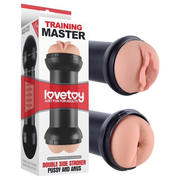 Lovetoy - masturbator til vagina og anus - naturfarve