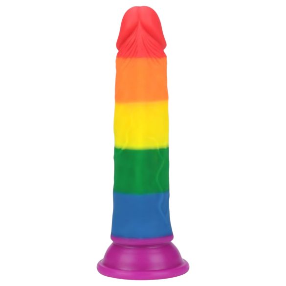 Lovetoy Prider - realistisk dildo - 19 cm (regnbuefarvet)