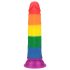 Lovetoy Prider - realistisk dildo - 19 cm (regnbuefarvet)