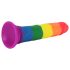 Lovetoy Prider - realistisk dildo - 19 cm (regnbuefarvet)