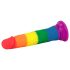 Lovetoy Prider - realistisk dildo - 19 cm (regnbuefarvet)