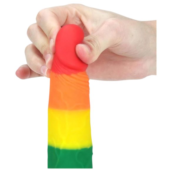 Lovetoy Prider - realistisk dildo - 19cm - regnbue