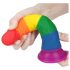 Lovetoy Prider - realistisk dildo - 19 cm (regnbuefarvet)