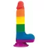 Lovetoy Prider - realistisk dildo med testikler - 20cm - regnbue