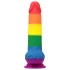 Lovetoy Prider - realistisk dildo med testikler - 20cm - regnbue