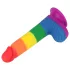 Lovetoy Prider - realistisk dildo med testikler - 20cm - regnbue