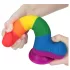 Lovetoy Prider - realistisk dildo med testikler - 20cm - regnbue