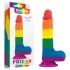 Lovetoy Prider - realistisk dildo med testikler - 20cm - regnbue