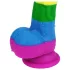 Lovetoy Prider - realistisk silikonedildo - 19cm - regnbue