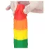Lovetoy Prider - realistisk silikonedildo - 19cm - regnbue