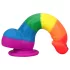 Lovetoy Prider - realistisk silikonedildo - 19cm - regnbue