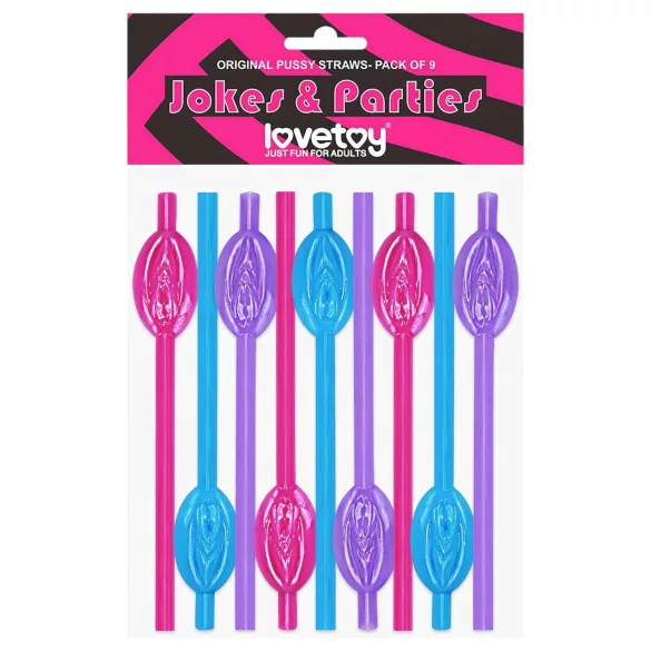 Lovetoy - penis sugerør - pink/blå/lilla