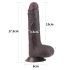 Lovetoy Sliding-Skin - realistisk dildo - dobbeltlag - 18cm brun