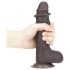 Lovetoy Sliding-Skin - realistisk dildo - dobbeltlag - 18cm brun