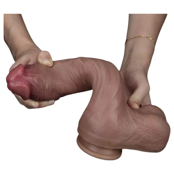 Lovetoy Nature Cock - realistisk dildo - dobbeltlag - 26cm - natur