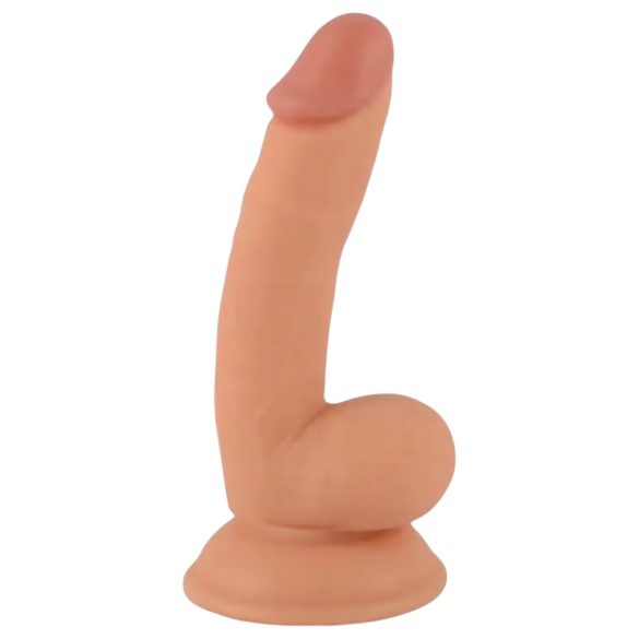 Mr. Rude - Suget dildos med kugler, 18cm (natur)