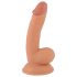 Mr. Rude - Suget dildos med kugler, 18cm (natur)