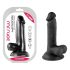 Mr. Rude - sugende realistisk dildo med kugler - 17cm (sort)