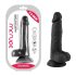 Mr. Rude - realistisk dildo med sugekop og testikler - 19cm - sort