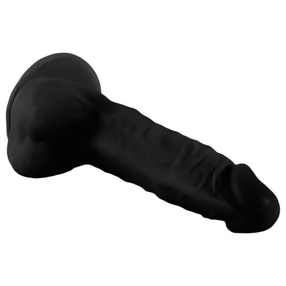 Mr. Rude - realistisk dildo med sugekop og testikler - 19cm - sort