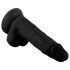 Mr. Rude - realistisk dildo med sugekop og testikler - 19cm - sort
