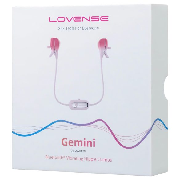 Lovense Gemini - vibrerende brystvorteclips - pink
