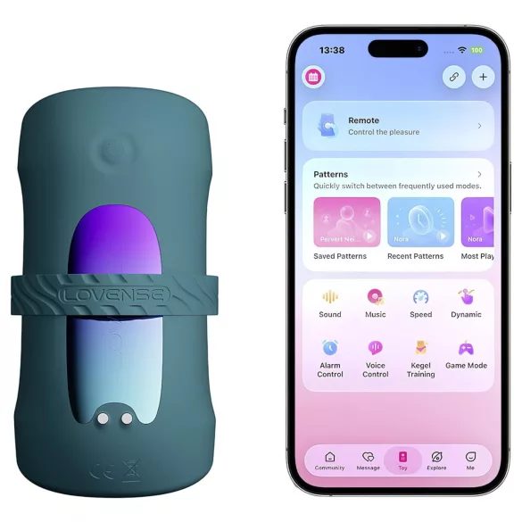 Lovense Gush 2 - App-styret penishovedvibrator (turkis)
