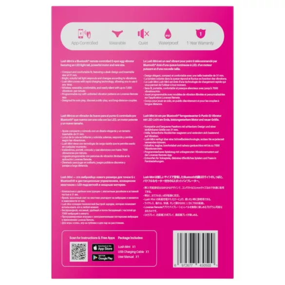 Lovense - vibroæg med app-styring - pink