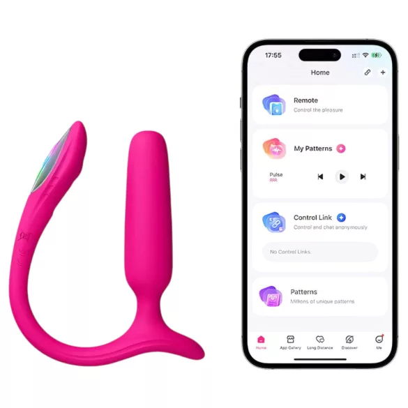 Lovense Lush Anal - App-styret analvibrator med LED - pink