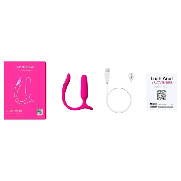 Lovense Lush Anal - App-styret analvibrator med LED - pink
