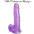 Tracy's Dog - dildo med sugekop og testikler - jelly material - lilla