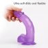 Tracy's Dog - dildo med sugekop og testikler - jelly material - lilla