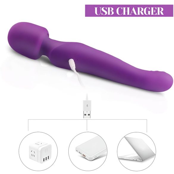 Tracy's Dog - wand vibrator - pulserende massage - silikone lilla