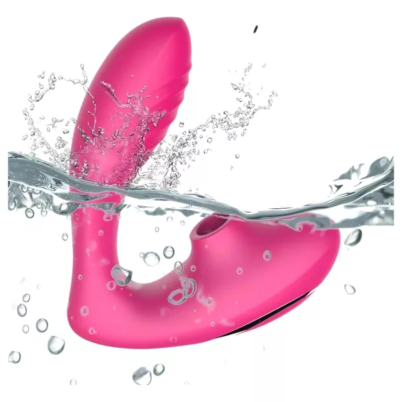 Tracy's Dog 2 - lufttryksvibrator og vibrator - 2i1 - pink