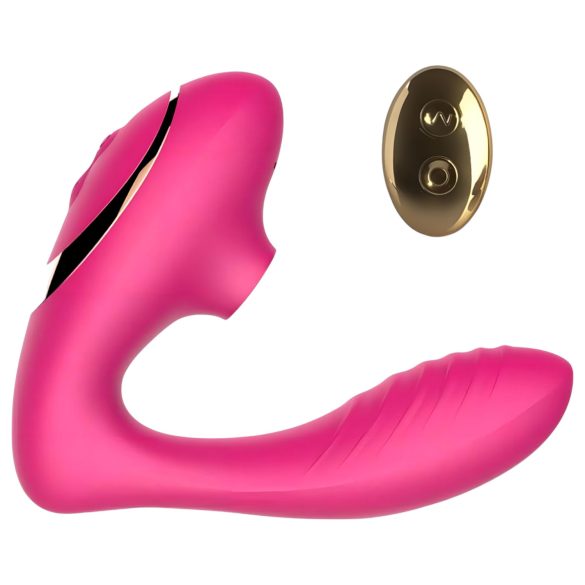 Tracy's Dog 2 - lufttryksvibrator og vibrator - 2i1 - pink