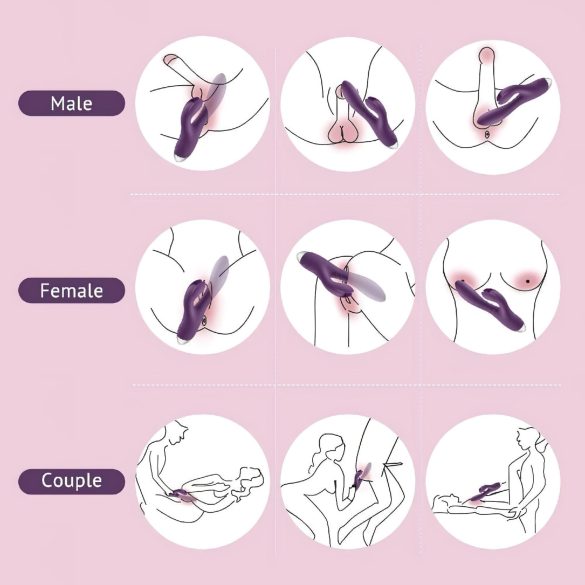 Tracy's Dog - rabbit vibrator med klitorisarm - vandtæt - lilla