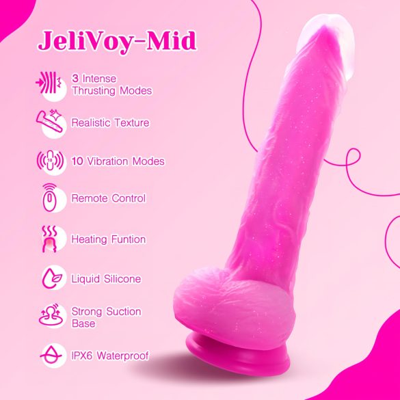 Tracy's Dog - realistisk dildo vibrator - 20 cm - pink