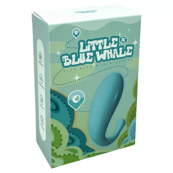 Leopard Whale - vibrerende æg - app-styret - genopladelig - blå